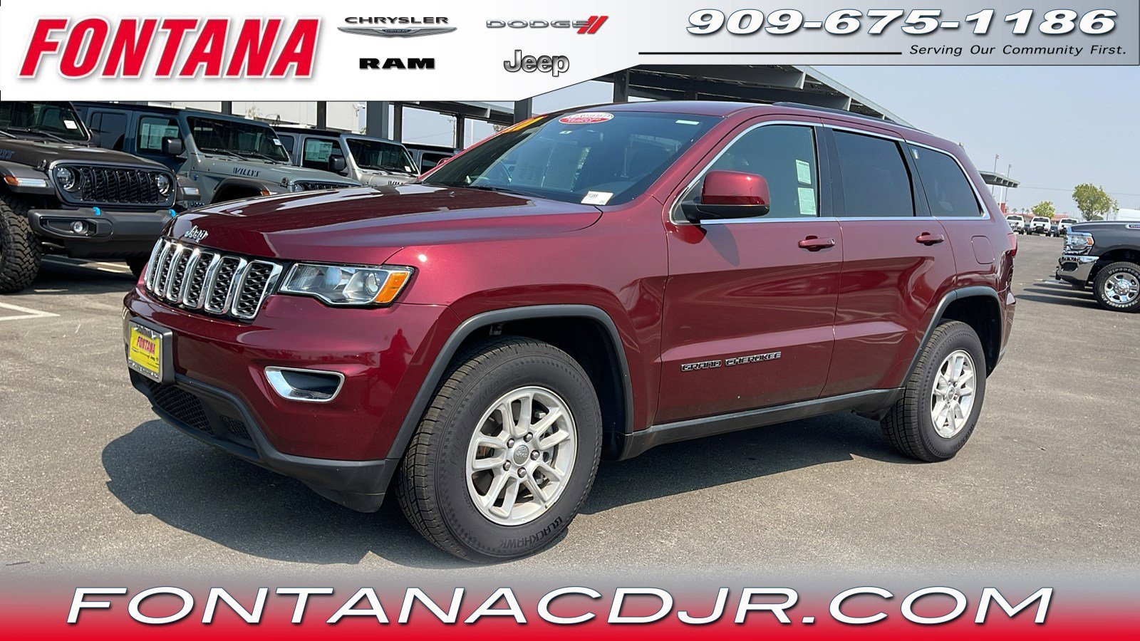 Used 2020 Jeep Grand Cherokee Laredo with VIN 1C4RJFAG1LC448012 for sale in Fontana, CA