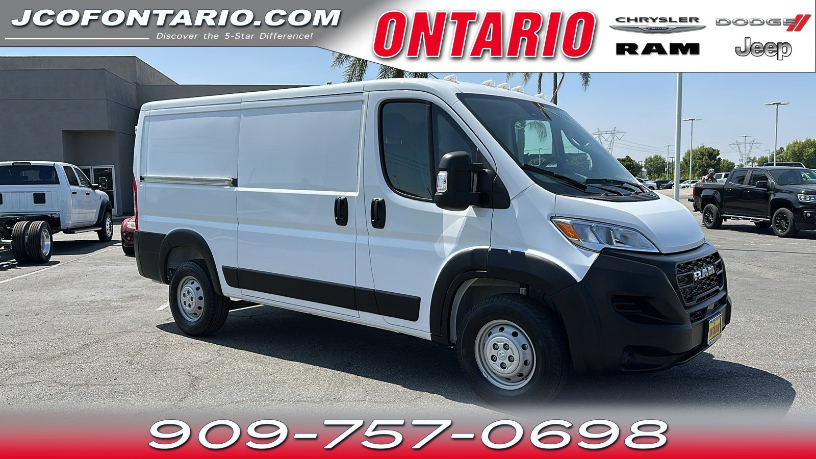 Used 2023 RAM ProMaster Cargo Van Base with VIN 3C6LRVVG3PE599099 for sale in Ontario, CA