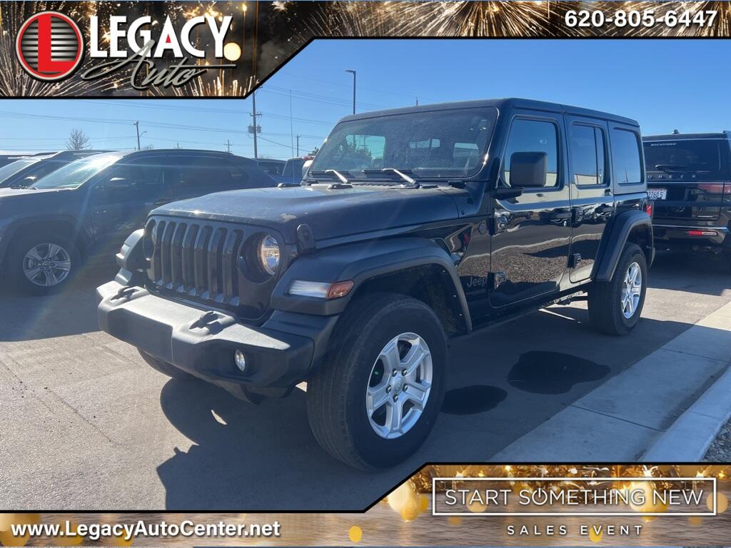 Used 2022 Jeep Wrangler Unlimited Sport S with VIN 1C4HJXDN5NW187643 for sale in Garden City, KS