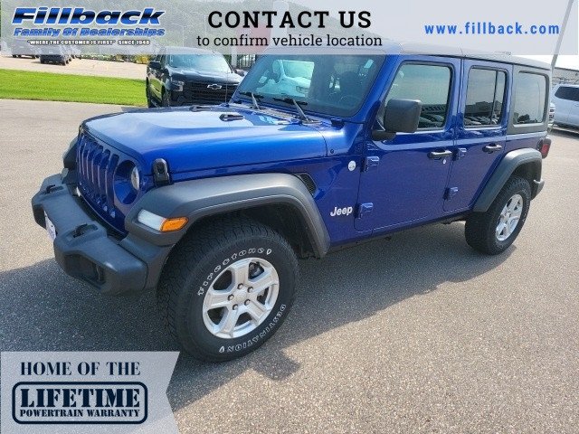 Used 2019 Jeep Wrangler Unlimited Sport S with VIN 1C4HJXDG1KW568449 for sale in Prairie Du Chien, WI