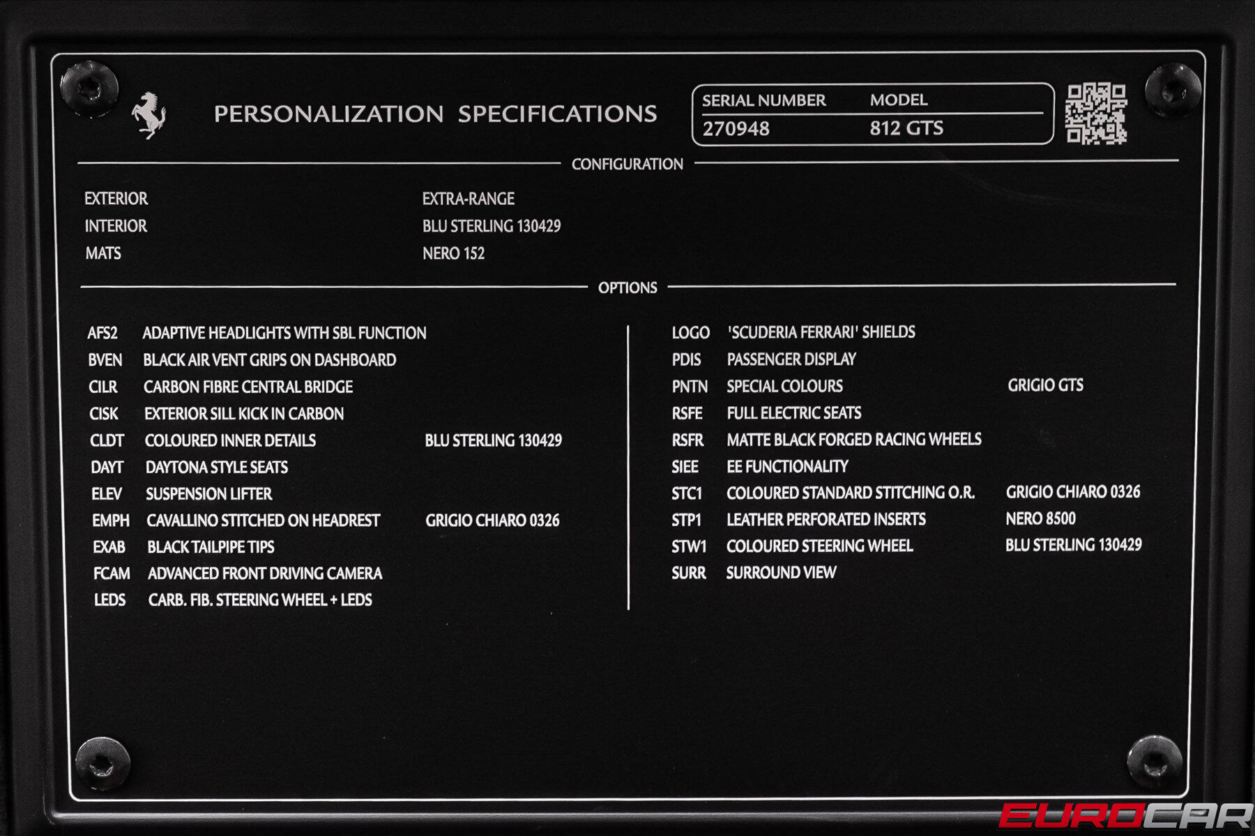 2022 Ferrari 812 GTS *PASSENGER DISPLAY * FRONT LIFT*Image 21