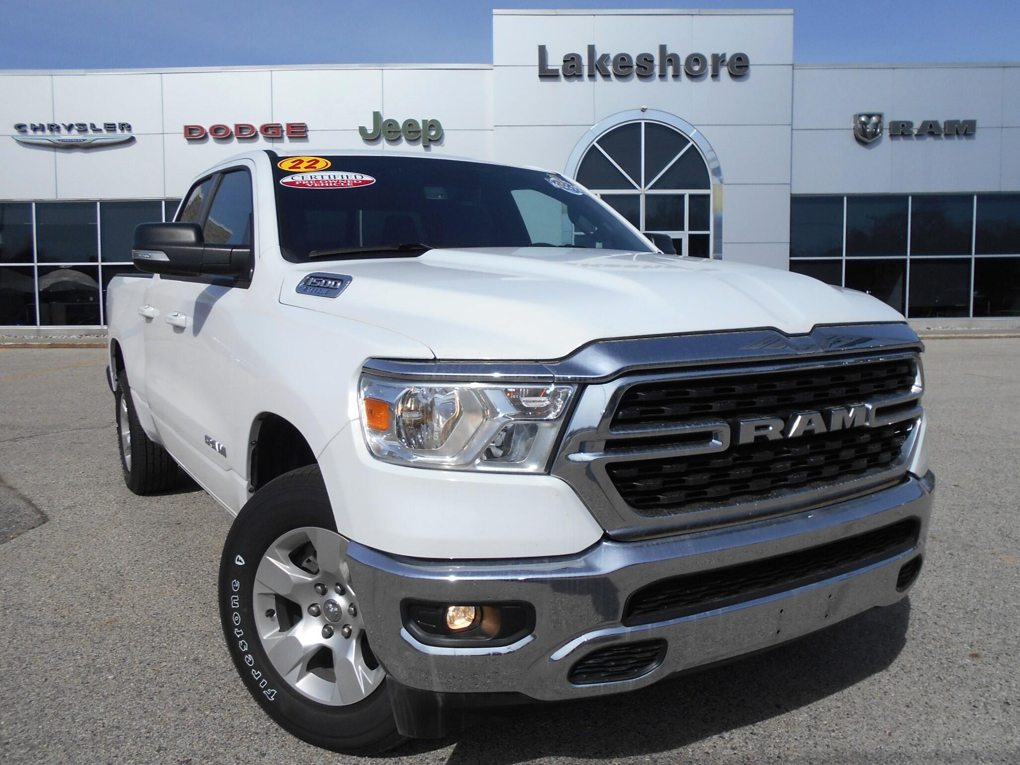 Certified 2022 RAM Ram 1500 Pickup Big Horn/Lone Star with VIN 1C6RRFBG6NN298856 for sale in Montague, MI