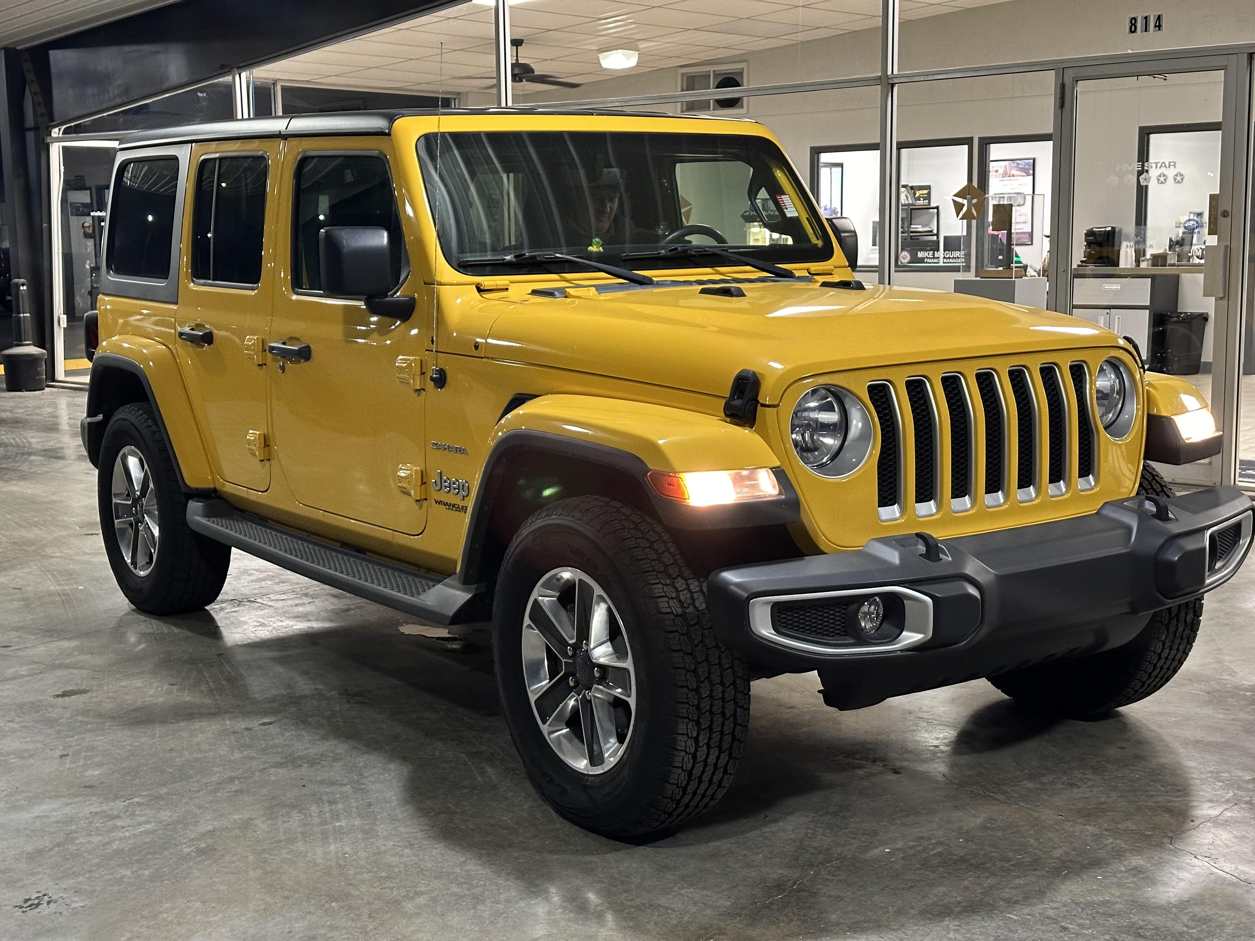 Used 2019 Jeep Wrangler Unlimited Sahara with VIN 1C4HJXEG7KW548964 for sale in Chanute, KS