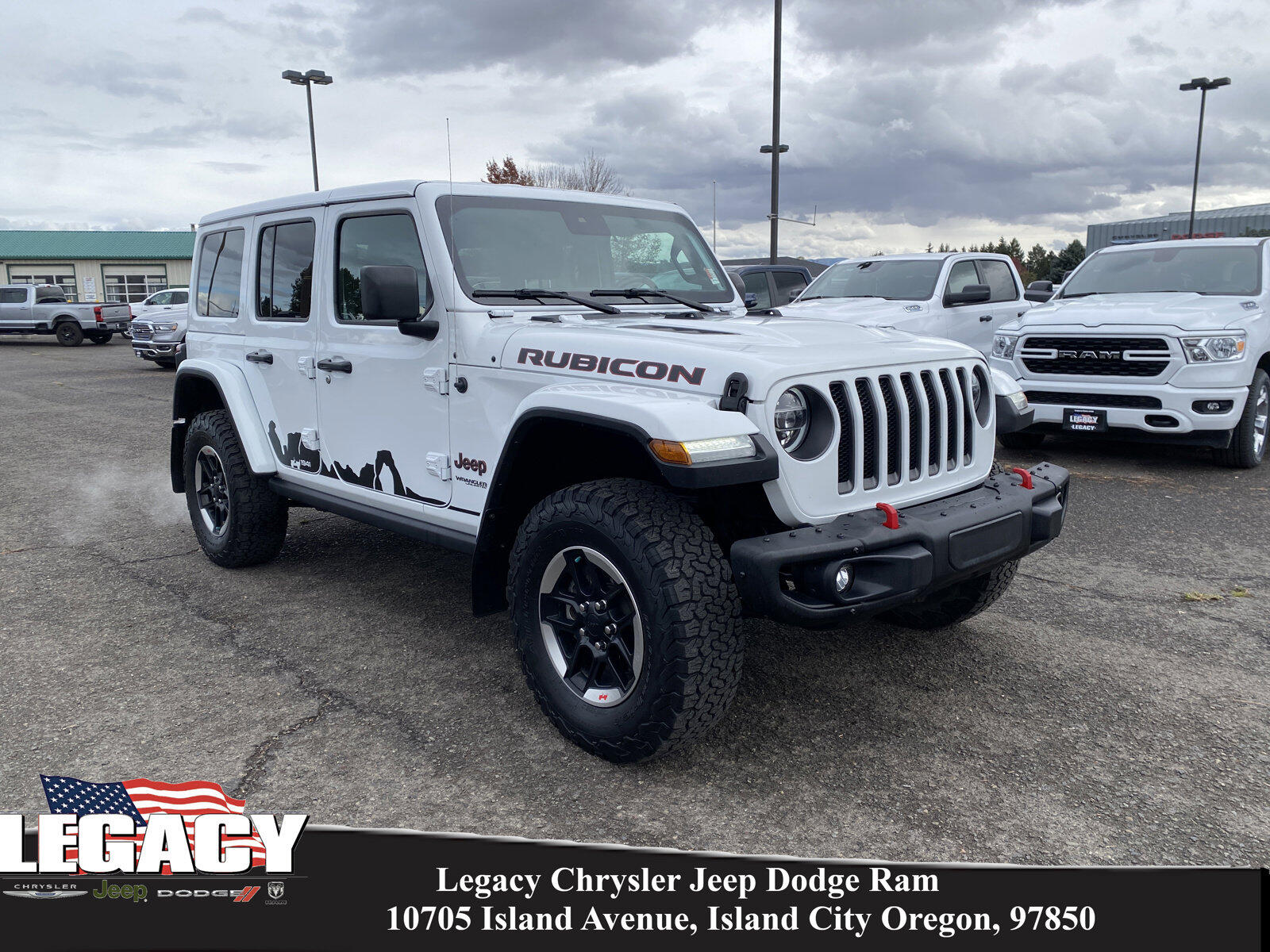 Used 2020 Jeep Wrangler Unlimited Rubicon with VIN 1C4HJXFN3LW337176 for sale in Island City, OR