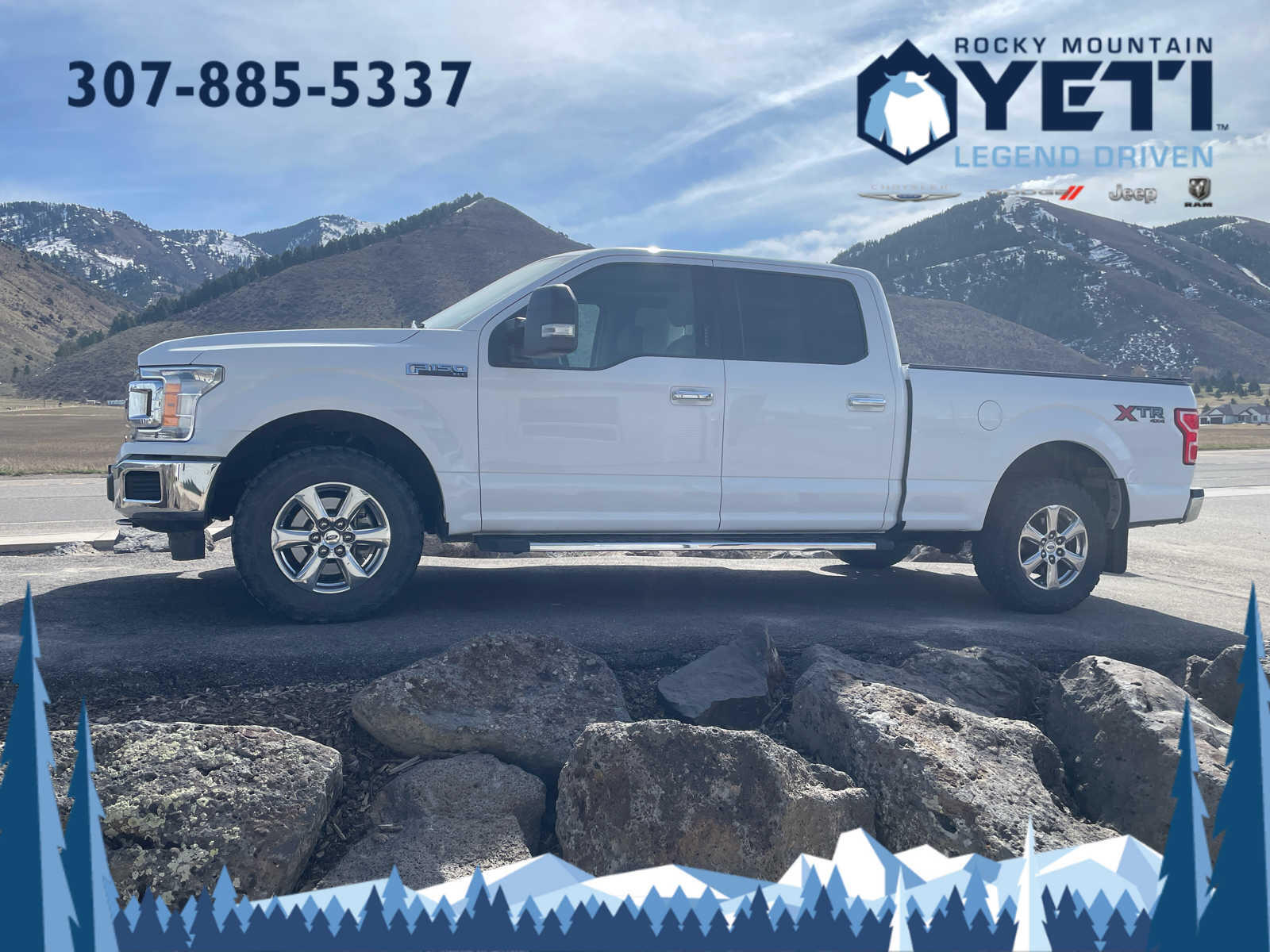 Used 2019 Ford F-150 XLT with VIN 1FTFW1E45KKC79785 for sale in Jackson, WY