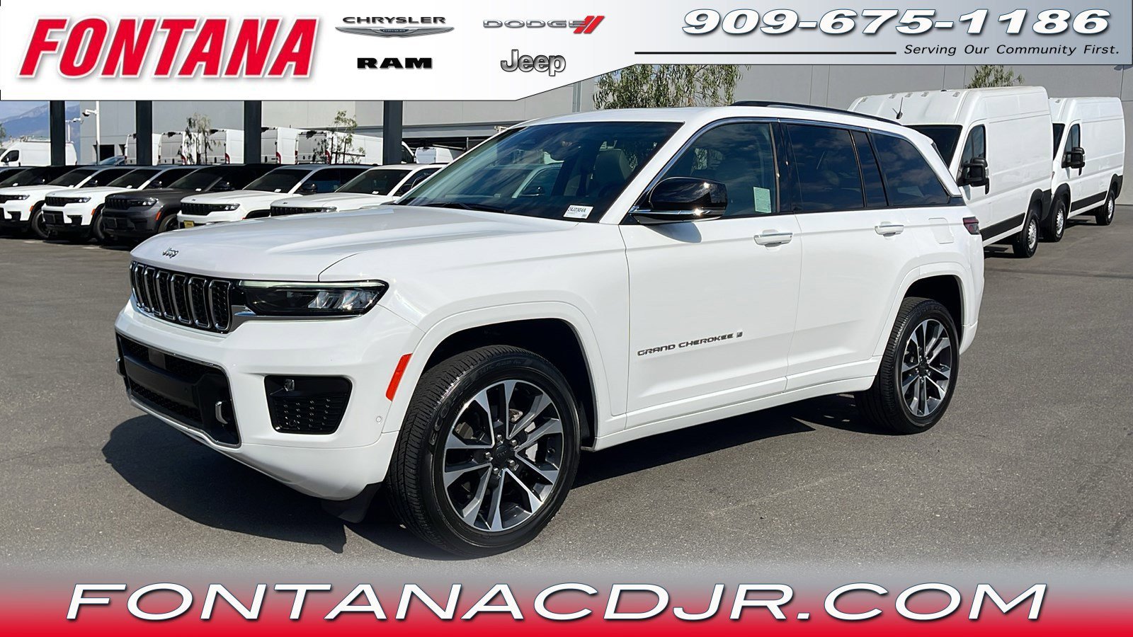 Used 2022 Jeep Grand Cherokee Overland with VIN 1C4RJGDG8N8631477 for sale in Fontana, CA