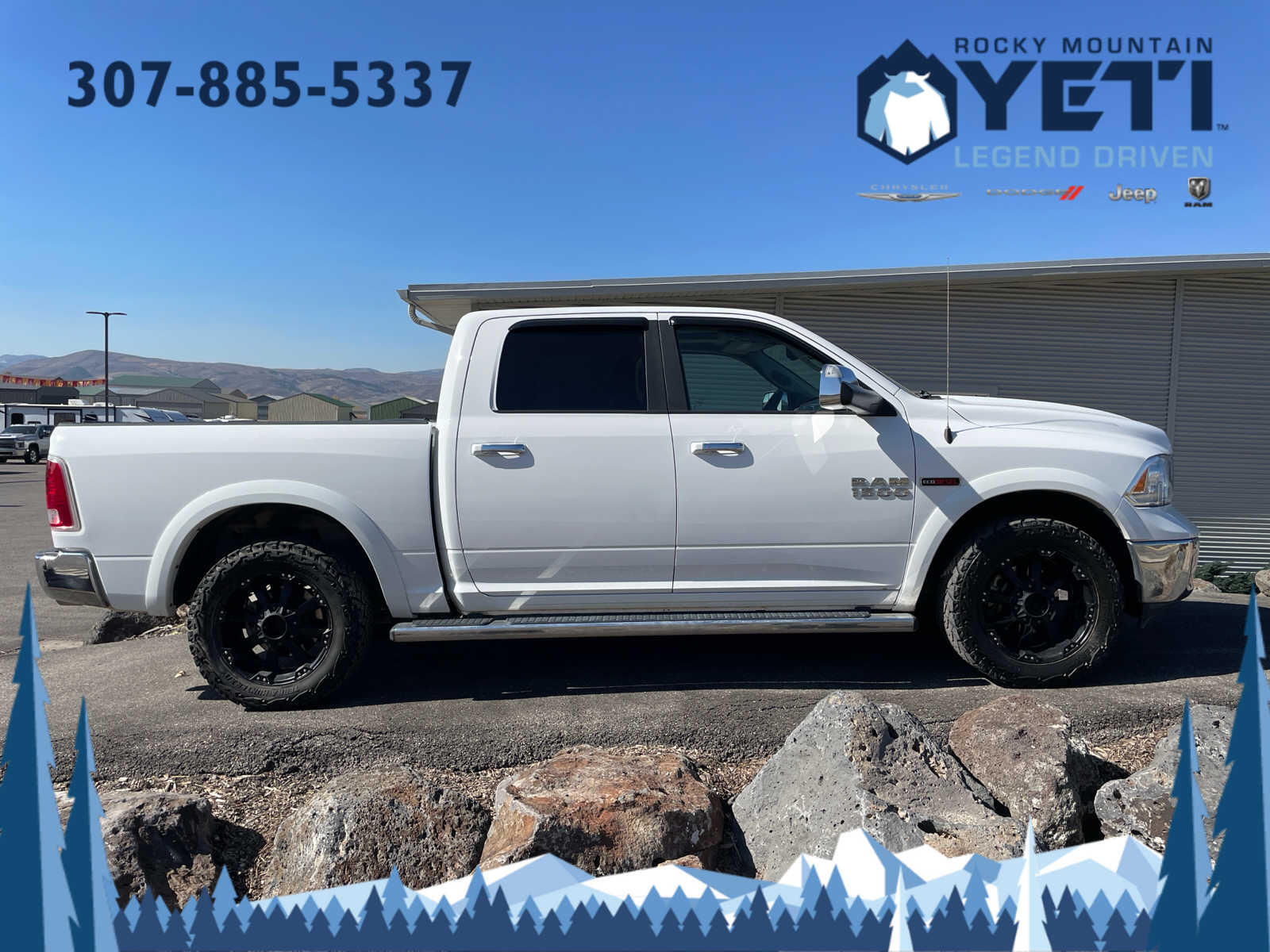 Used 2018 RAM Ram 1500 Pickup Laramie with VIN 1C6RR7NMXJS128289 for sale in Jackson, WY