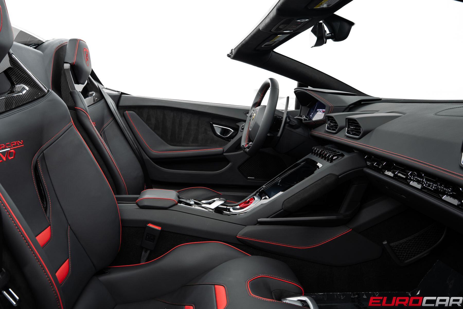 2023 Lamborghini Huracan EVO Spyder RWD *60TH ANNIVERSARY EDITION * FULL PPF* in a Bianco Icarus Metallic exterior color and Blackinterior. Eurocars OC 949-722-7121 eurocaroc.com 