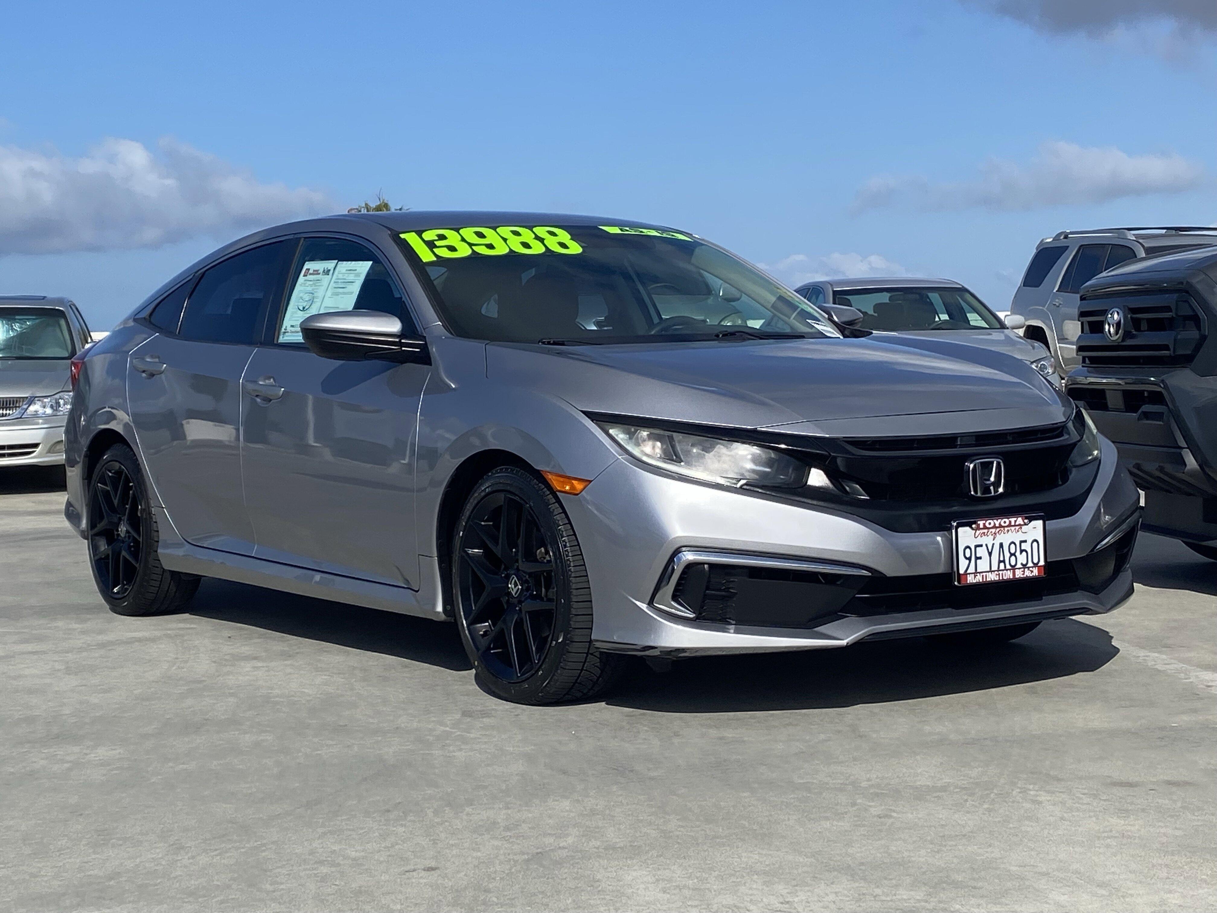Used 2019 Honda Civic LX with VIN 2HGFC2F6XKH565347 for sale in Huntington Beach, CA