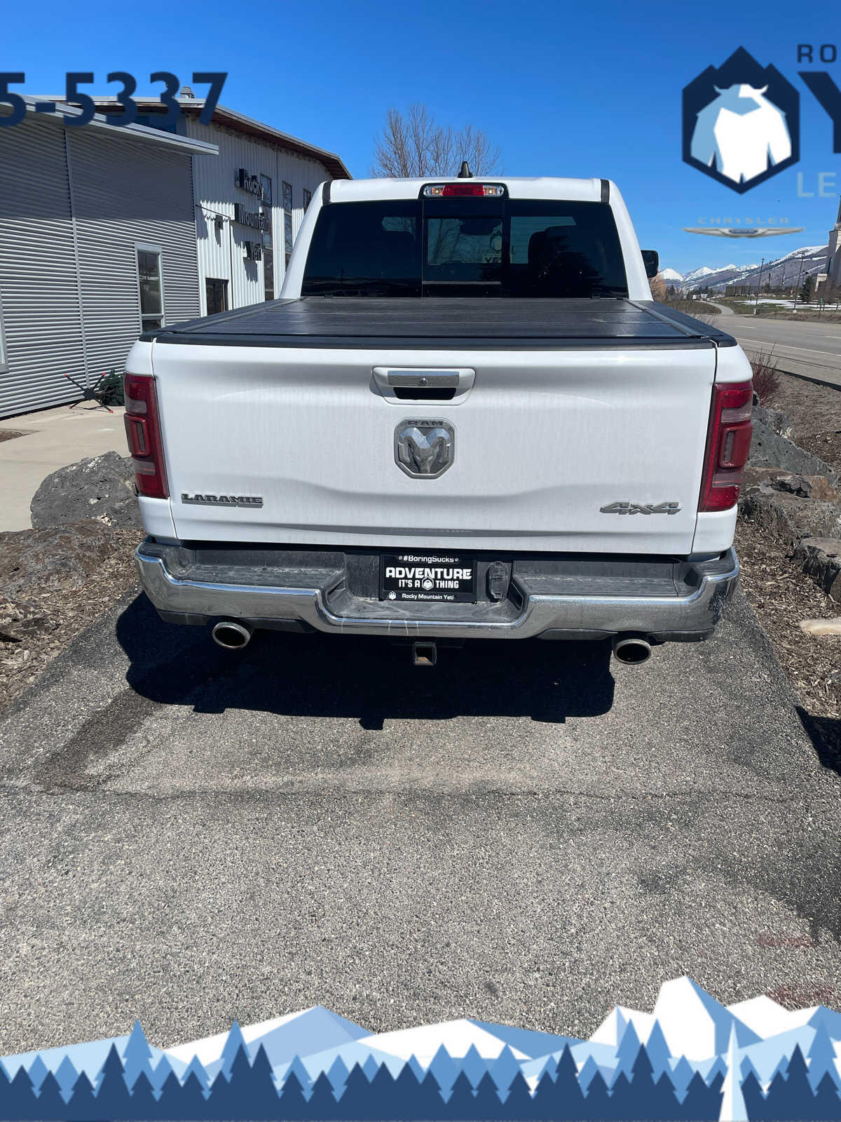Used 2021 RAM Ram 1500 Pickup Laramie with VIN 1C6SRFJT8MN511014 for sale in Jackson, WY