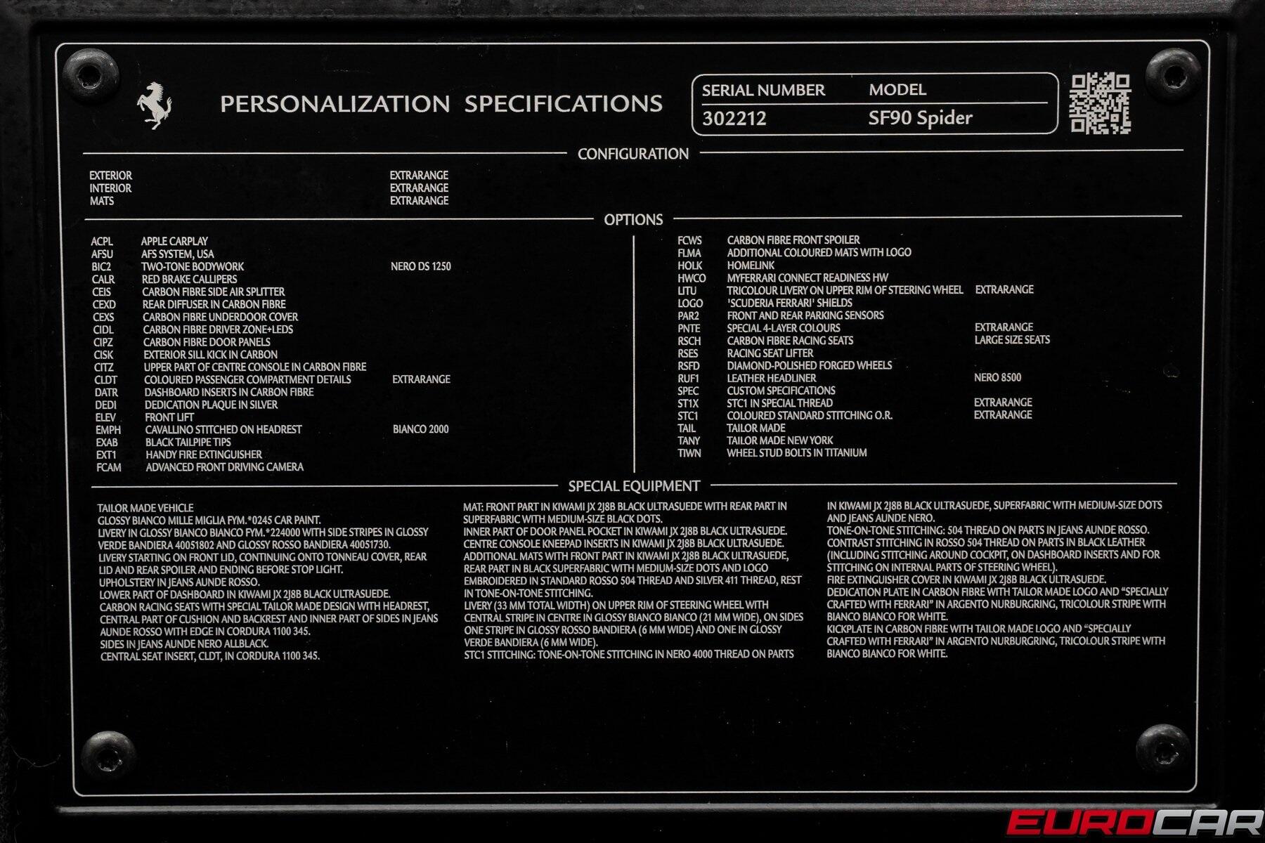 Used 2024 Ferrari SF90 Spider *TAILOR MADE * CARBON RACING SEATS * FULL PPF*Image 15