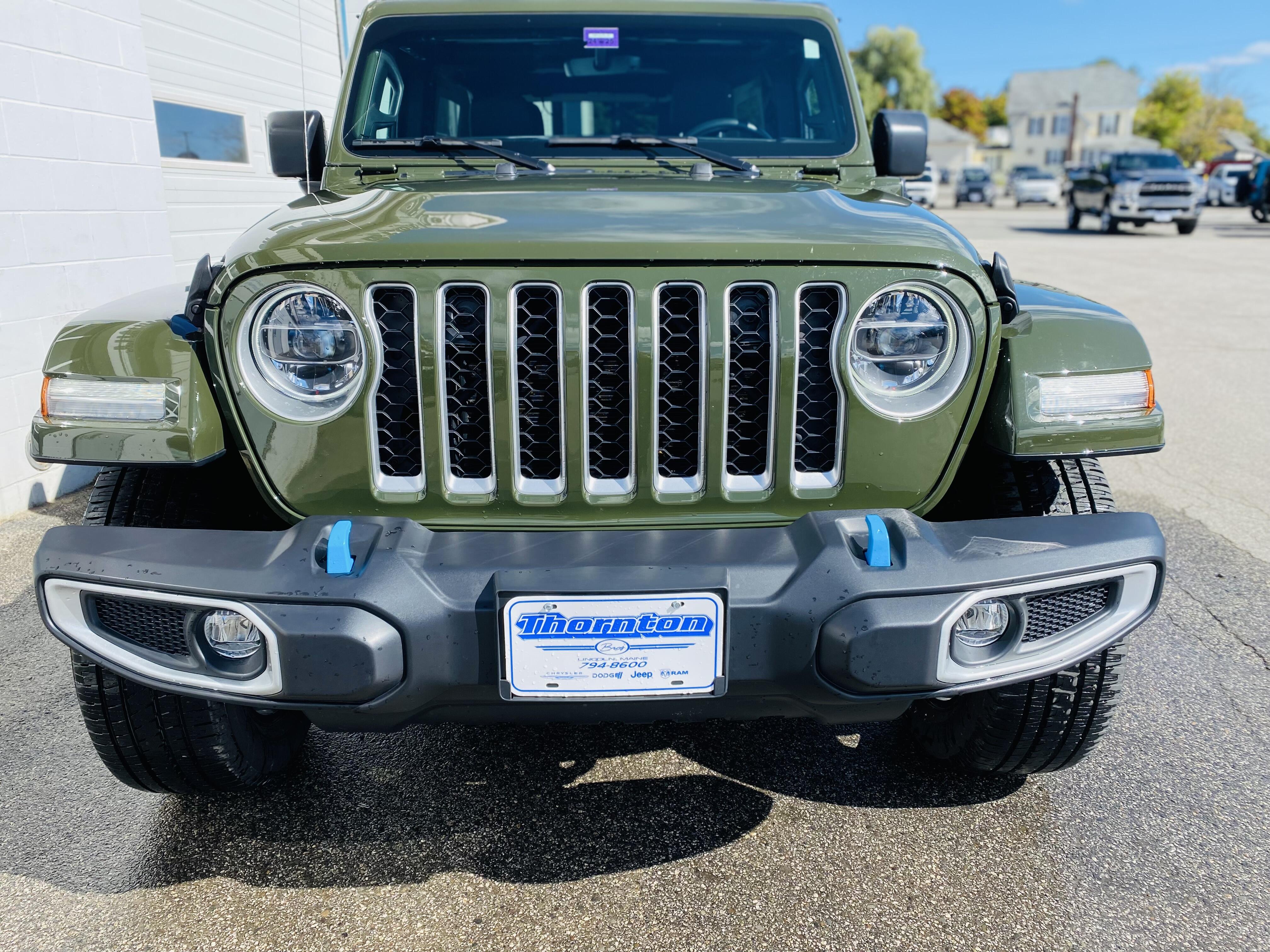 Certified 2022 Jeep Wrangler Unlimited Sahara 4XE with VIN 1C4JJXP64NW280899 for sale in Lincoln, ME