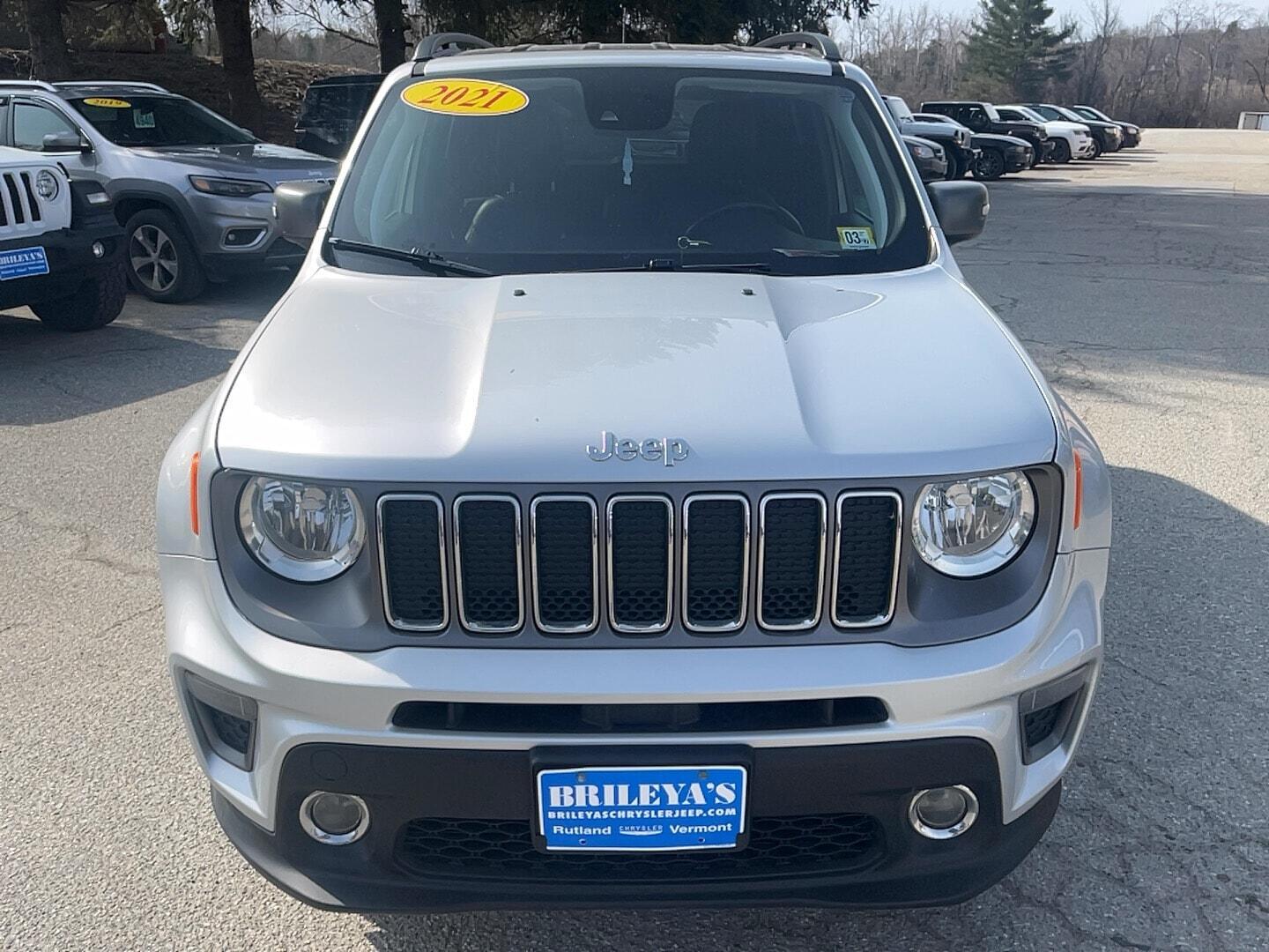 Used 2021 Jeep Renegade Limited with VIN ZACNJDD15MPM09346 for sale in Rutland, VT