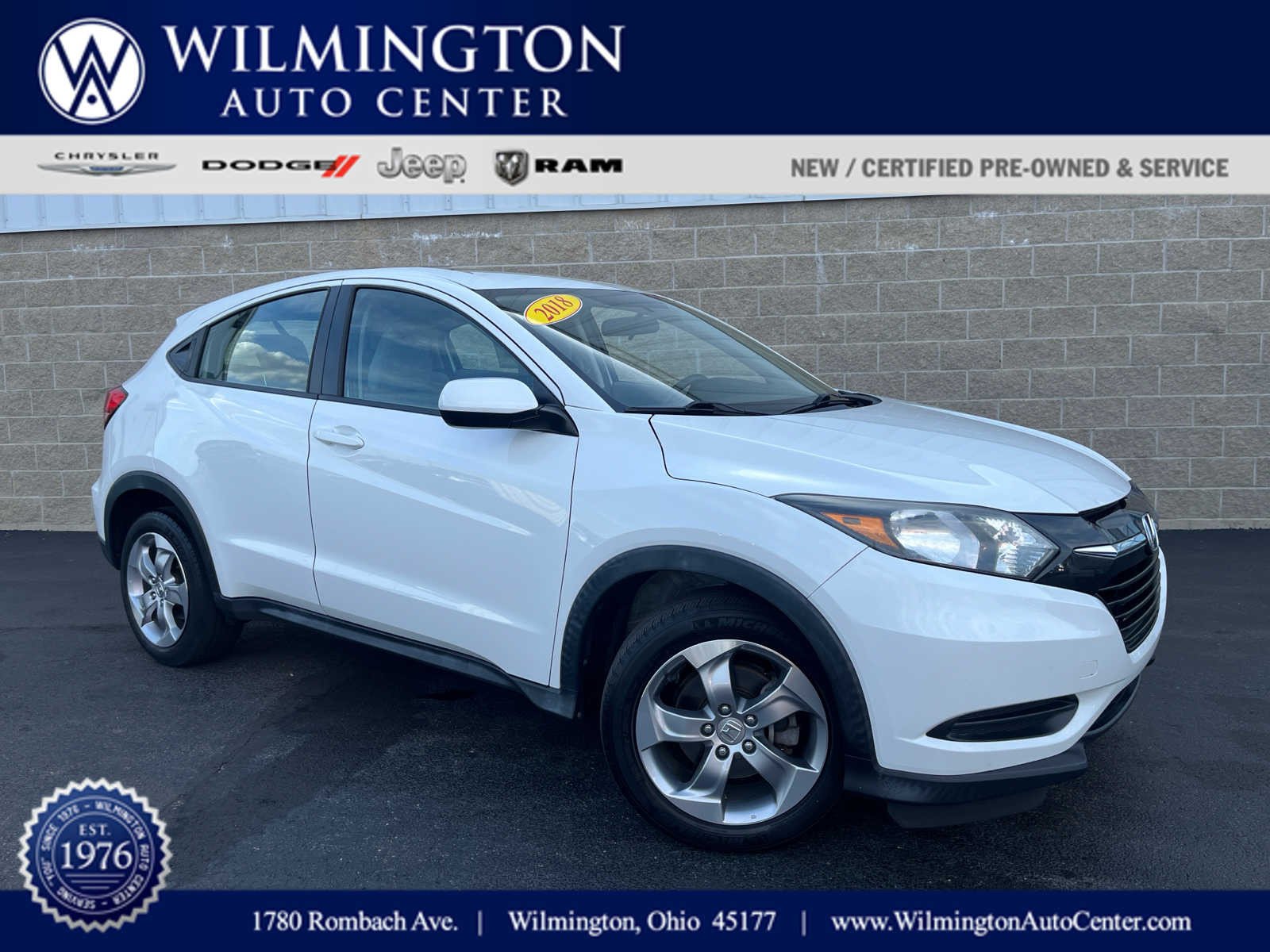 Used 2018 Honda HR-V LX with VIN 3CZRU6H37JM731112 for sale in Wilmington, OH