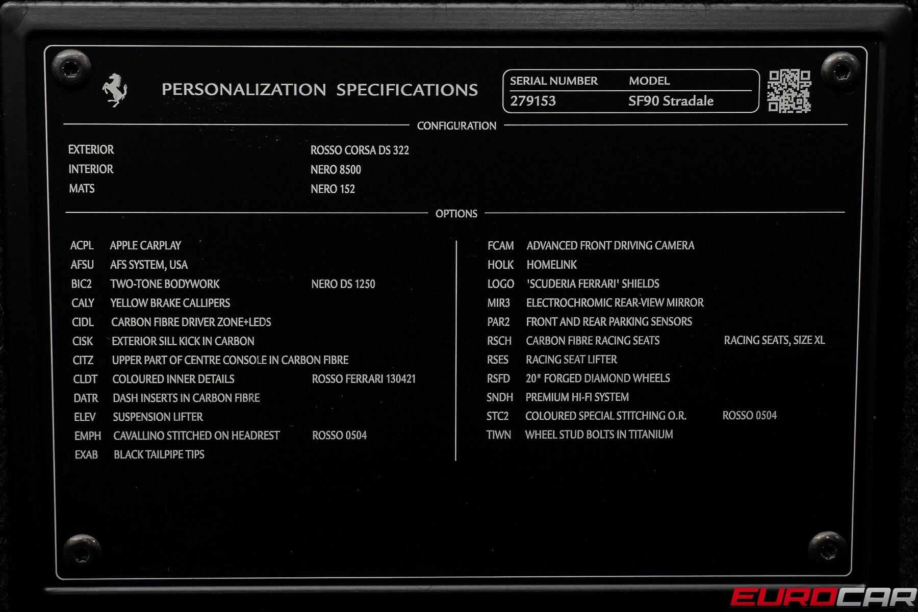 Used 2022 Ferrari SF90 Stradale *HUGE CARBON OPTIONS * SUSPENSION LIFTER*Image 14