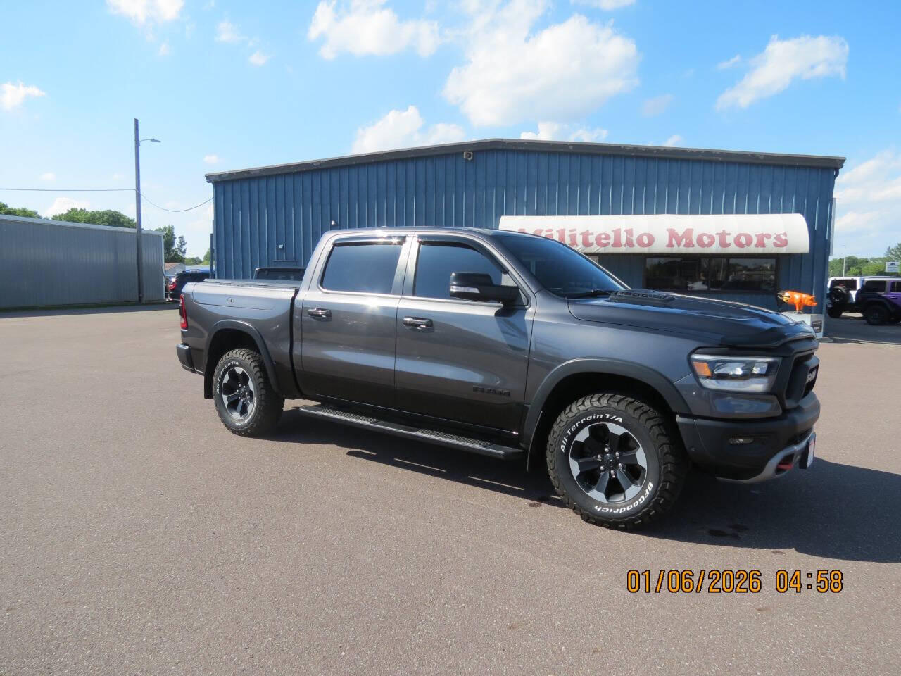 Used 2019 RAM Ram 1500 Pickup Rebel with VIN 1C6SRFLT1KN800357 for sale in Fairmont, Minnesota