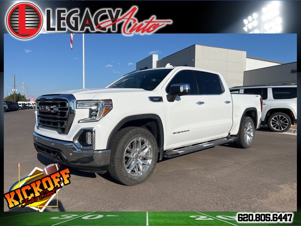 Used 2021 GMC Sierra 1500 SLT with VIN 1GTU9DET3MZ136724 for sale in Garden City, KS