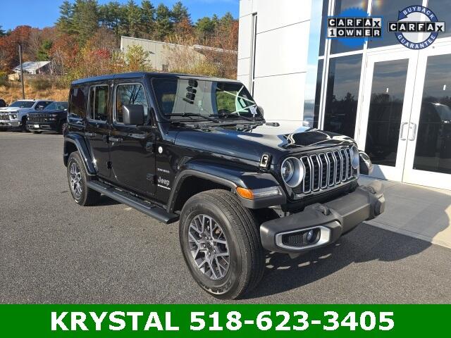 Used 2024 Jeep Wrangler 4-Door Sahara with VIN 1C4PJXEN5RW158580 for sale in Warrensburg, NY