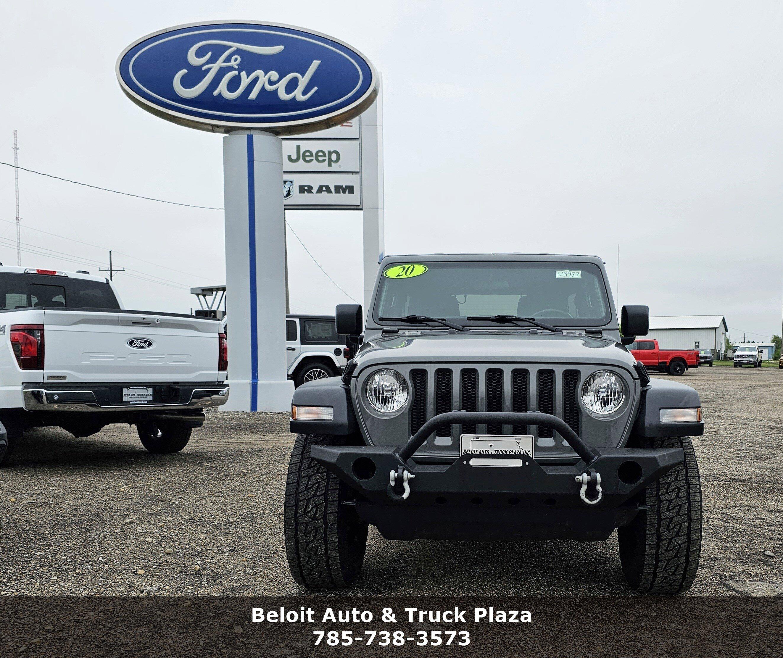 Used 2020 Jeep Wrangler Unlimited Sport S with VIN 1C4HJXDG5LW225936 for sale in Beloit, KS