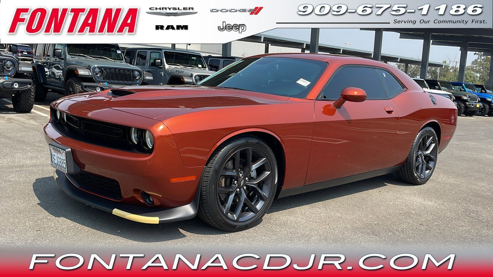 Used 2022 Dodge Challenger GT with VIN 2C3CDZJG0NH165345 for sale in Fontana, CA