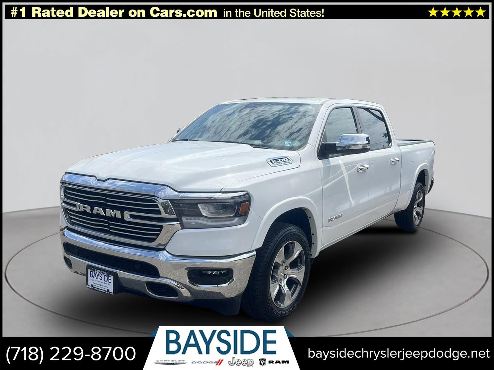 Used 2021 RAM Ram 1500 Pickup Laramie with VIN 1C6SRFRT1MN635873 for sale in Bayside, NY