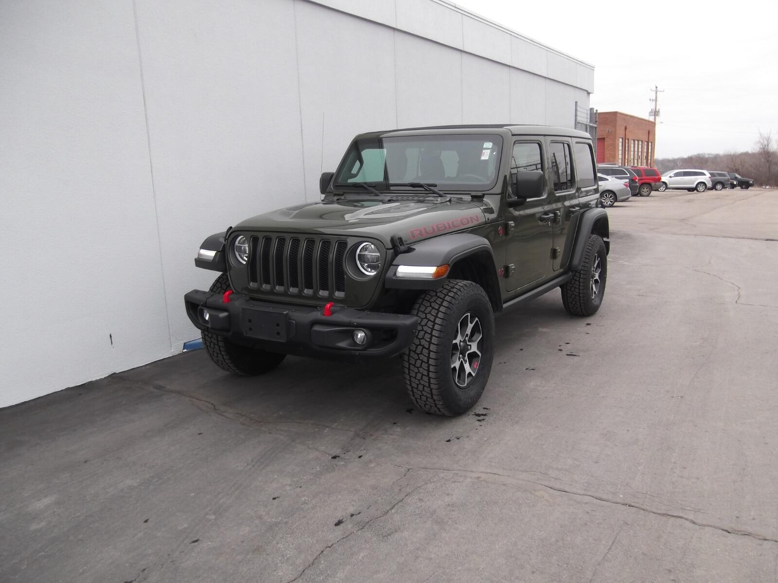 Used 2021 Jeep Wrangler Unlimited Rubicon with VIN 1C4HJXFG1MW580021 for sale in Kansas City