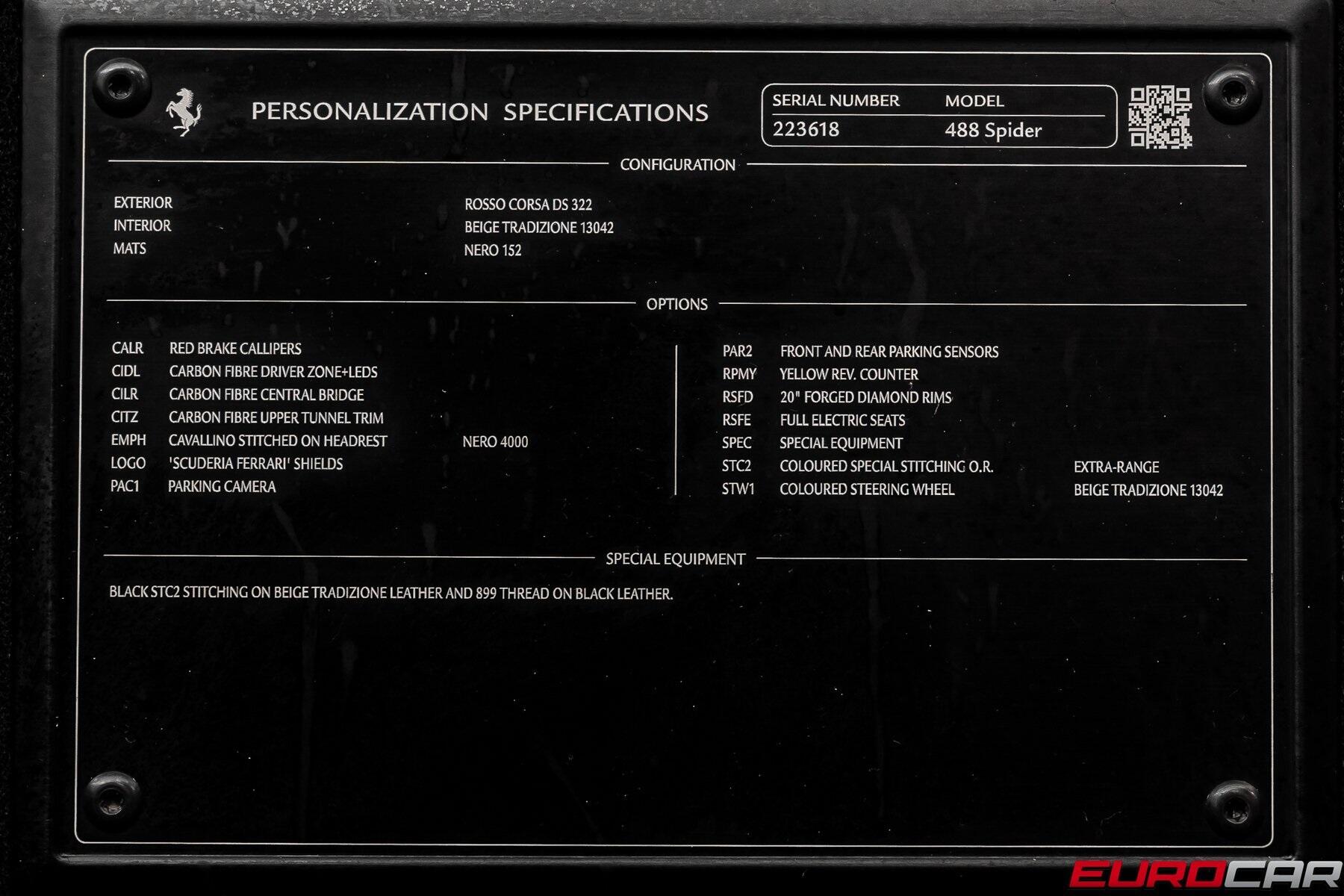 2017 Ferrari 488 Spider *CARBON INTERIOR * IMMACULATE CONDITION*Image 13