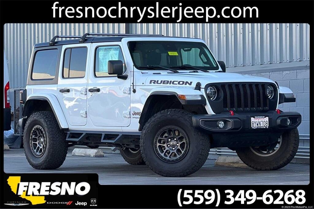 Used 2021 Jeep Wrangler Unlimited Rubicon with VIN 1C4JJXFG1MW852861 for sale in Fresno, CA