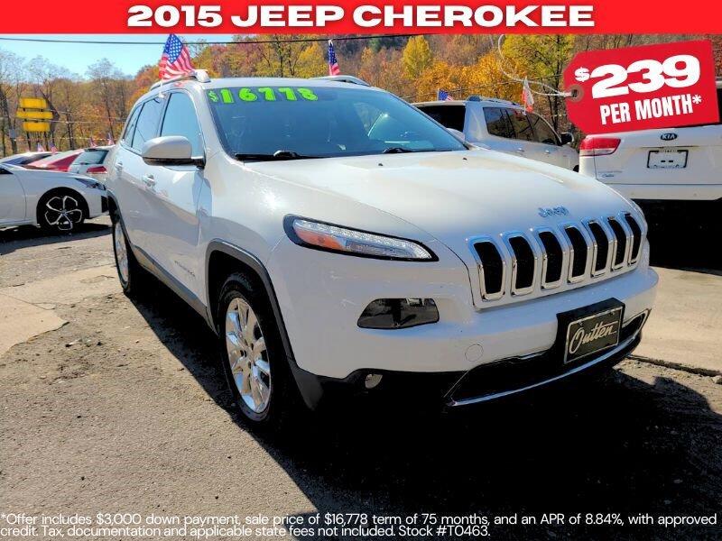 Used 2015 Jeep Cherokee Limited with VIN 1C4PJMDS5FW576722 for sale in Tamaqua, PA