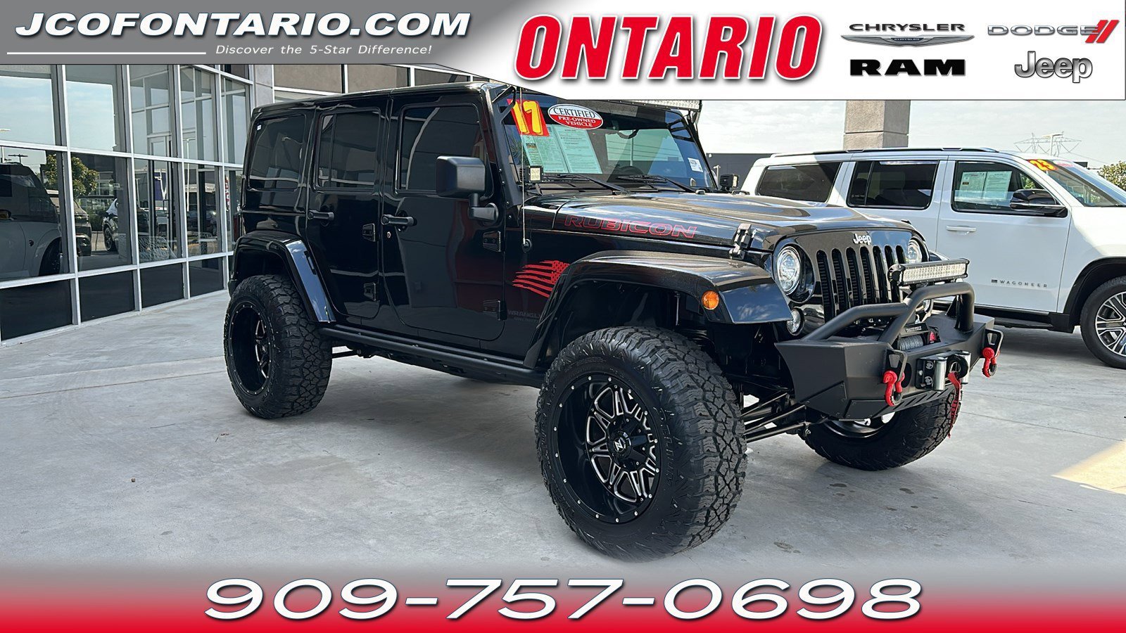 Used 2017 Jeep Wrangler Unlimited Rubicon with VIN 1C4BJWFG1HL512552 for sale in Ontario, CA