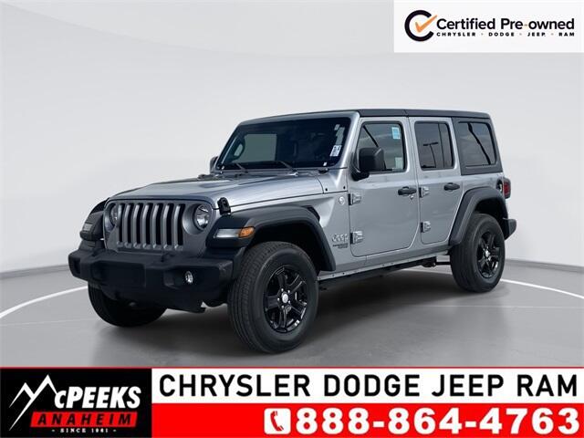 Used 2020 Jeep Wrangler Unlimited Sport S with VIN 1C4HJXDGXLW299319 for sale in Anaheim, CA