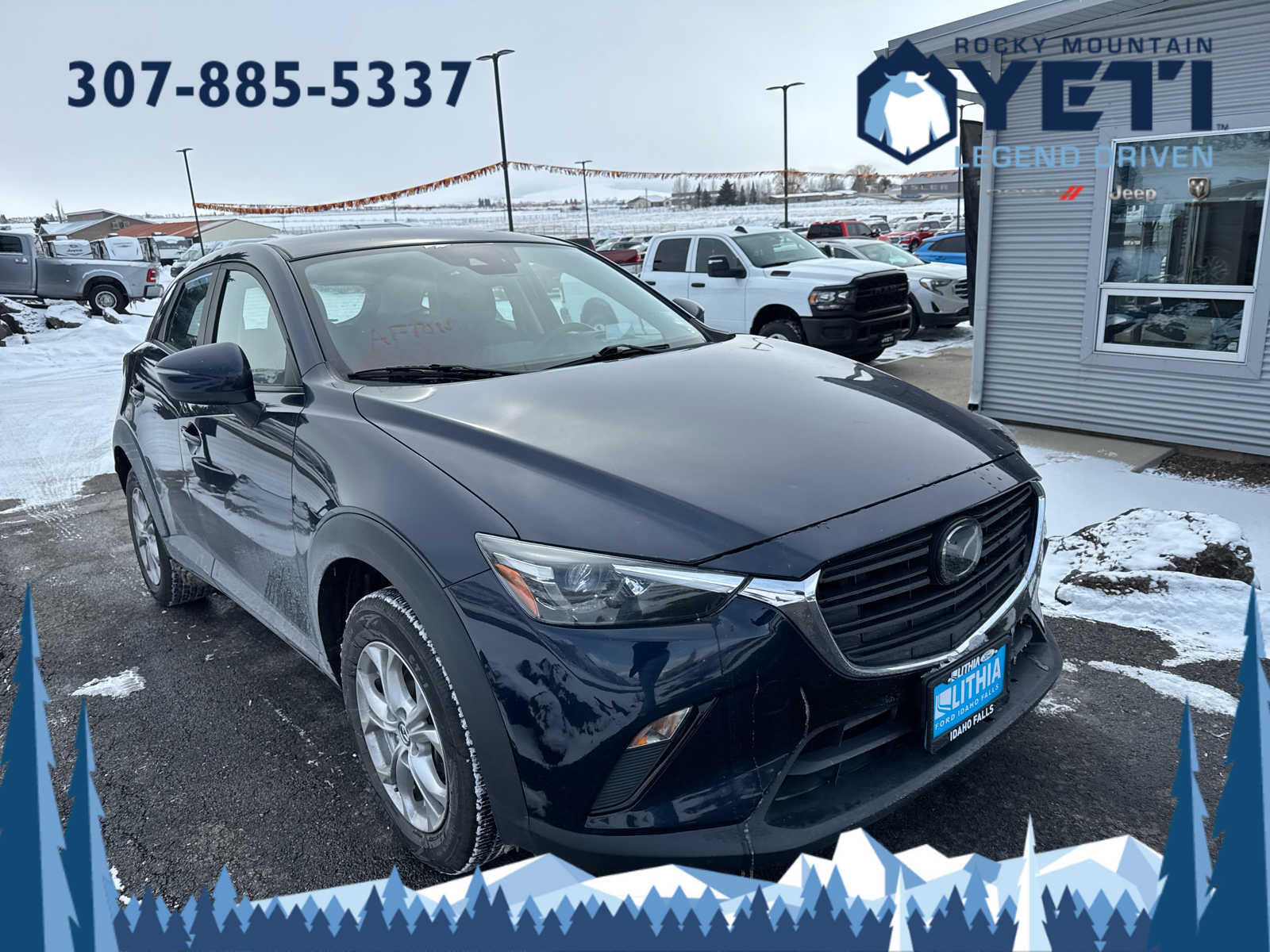 Used 2021 Mazda CX-3 Sport with VIN JM1DKDB76M1504825 for sale in Jackson, WY