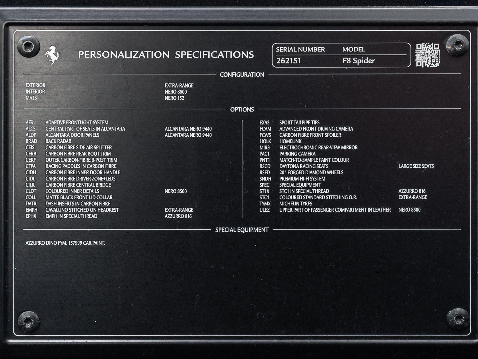 Used 2021 Ferrari F8 Spider 