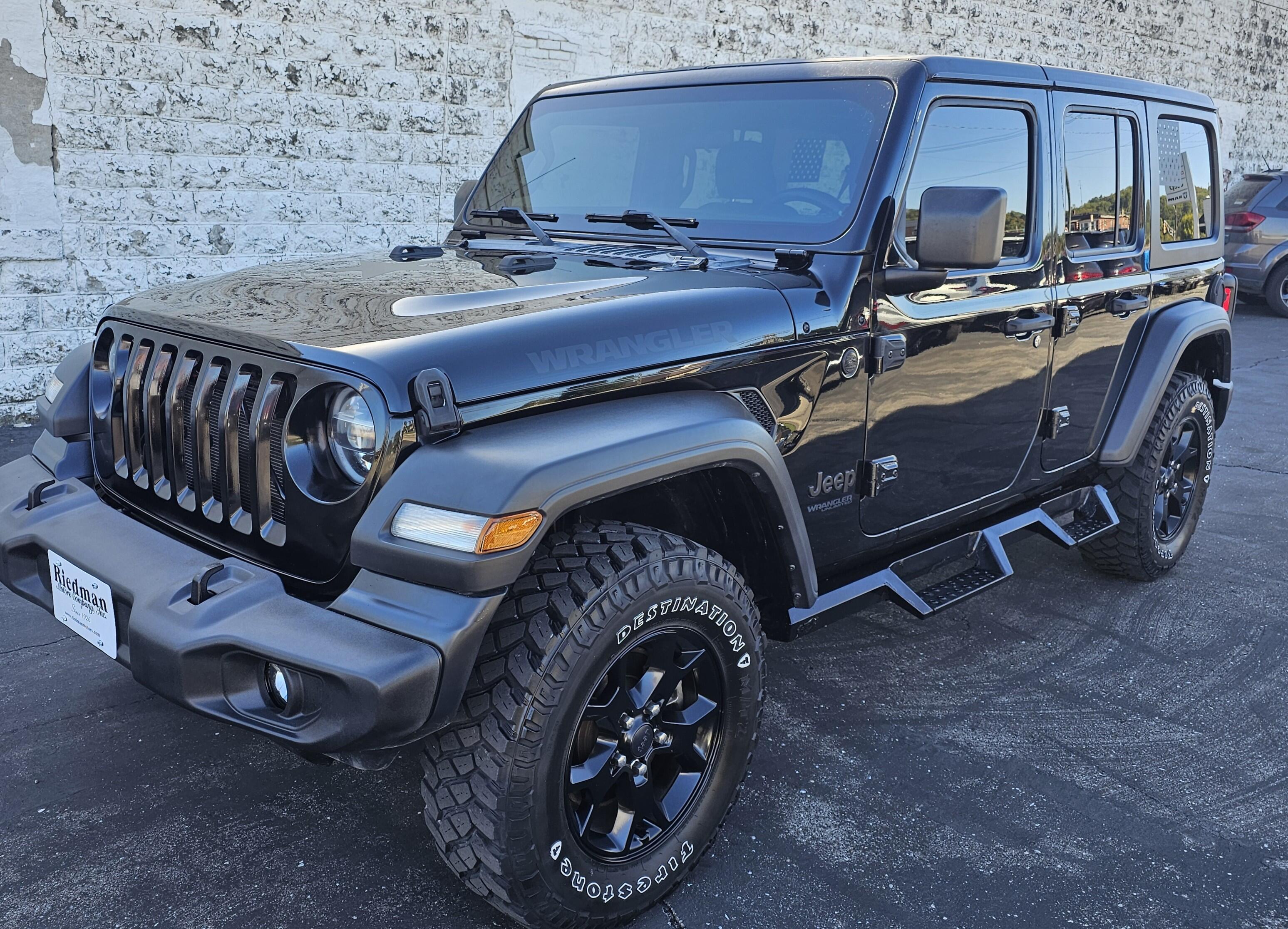 Used 2020 Jeep Wrangler Unlimited Willys with VIN 1C4HJXDN0LW169029 for sale in Connersville, IN