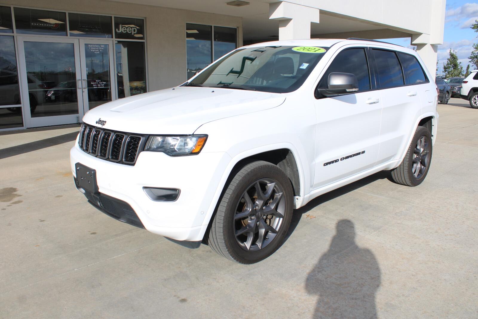 Certified 2021 Jeep Grand Cherokee 80th Edition with VIN 1C4RJFBG7MC674913 for sale in Highland, IL