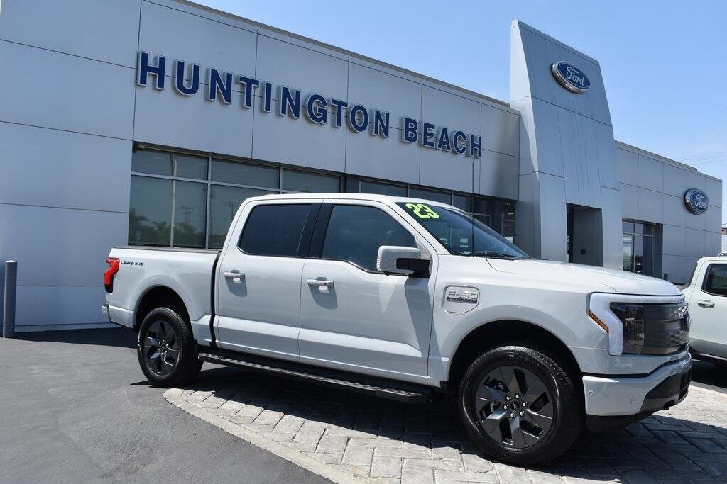 Used 2023 Ford F-150 Lightning Lariat with VIN 1FT6W1EV2PWG01839 for sale in Huntington Beach, CA