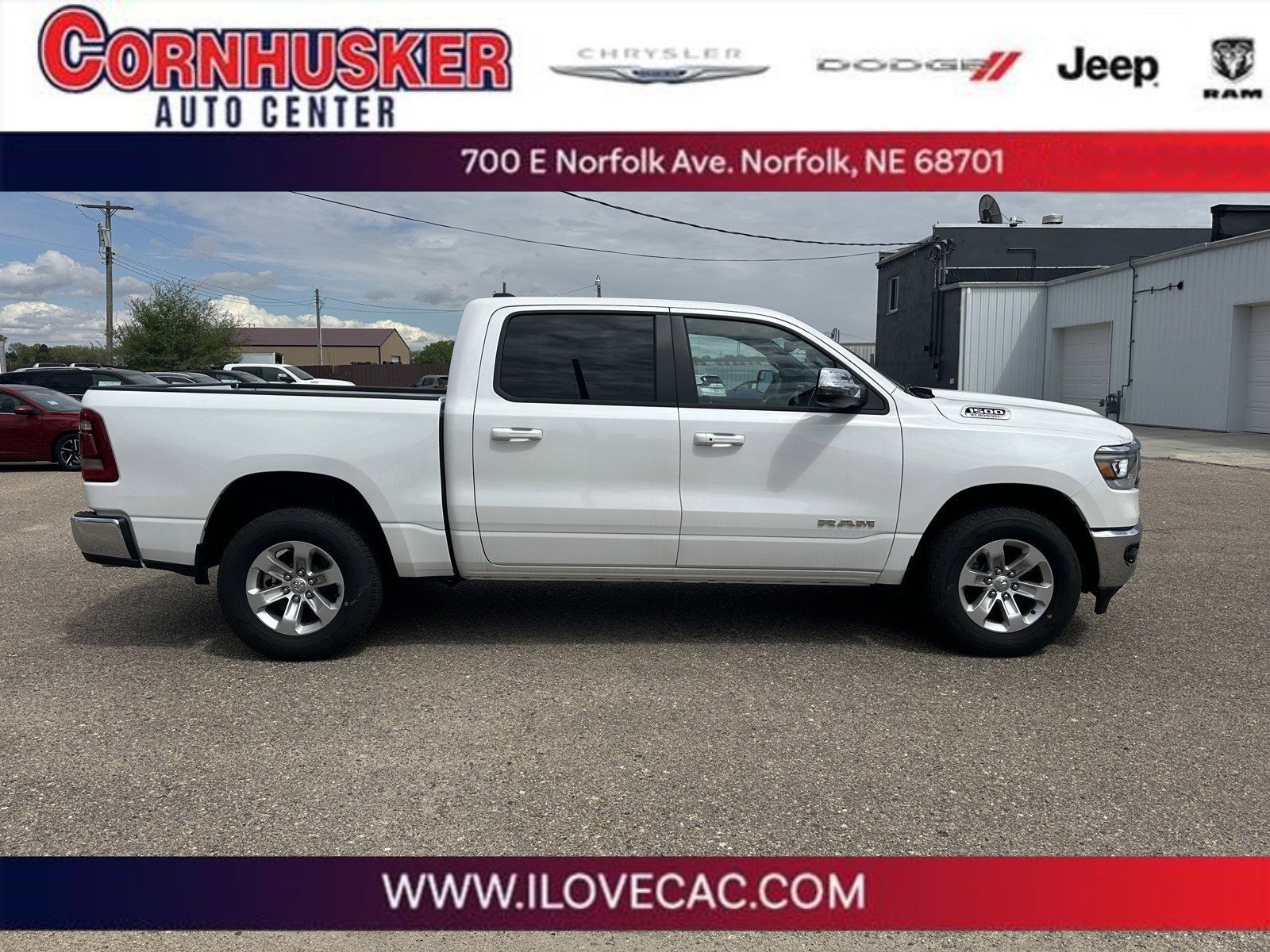 Used 2023 RAM Ram 1500 Pickup Laramie with VIN 1C6SRFJM6PN557194 for sale in Norfolk, NE