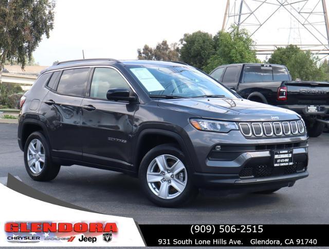 Used 2022 Jeep Compass Latitude with VIN 3C4NJDBB4NT216100 for sale in Glendora, CA