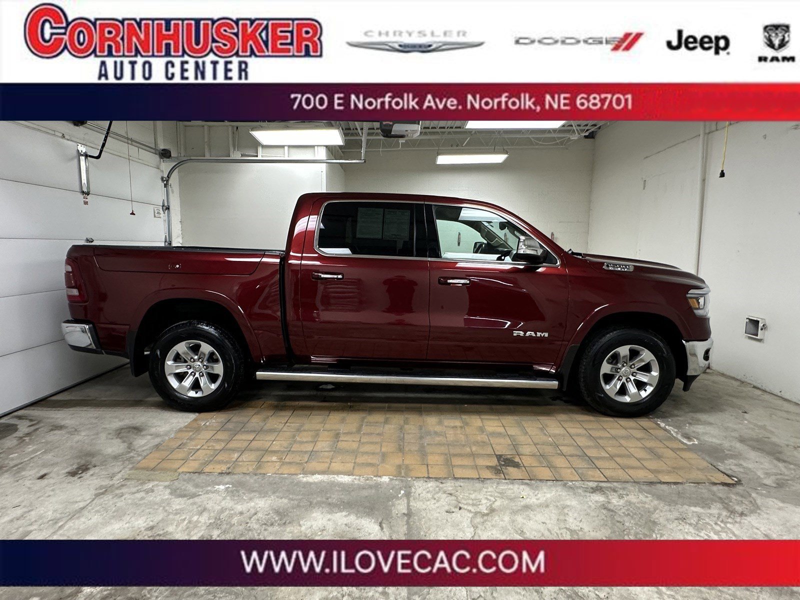 Used 2020 RAM Ram 1500 Pickup Laramie with VIN 1C6SRFJT7LN286244 for sale in Norfolk, NE