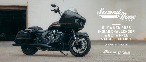 Receive a Stage 1 Slip-On Free with Purchase of a NEW Indian Motorcycle Challenger