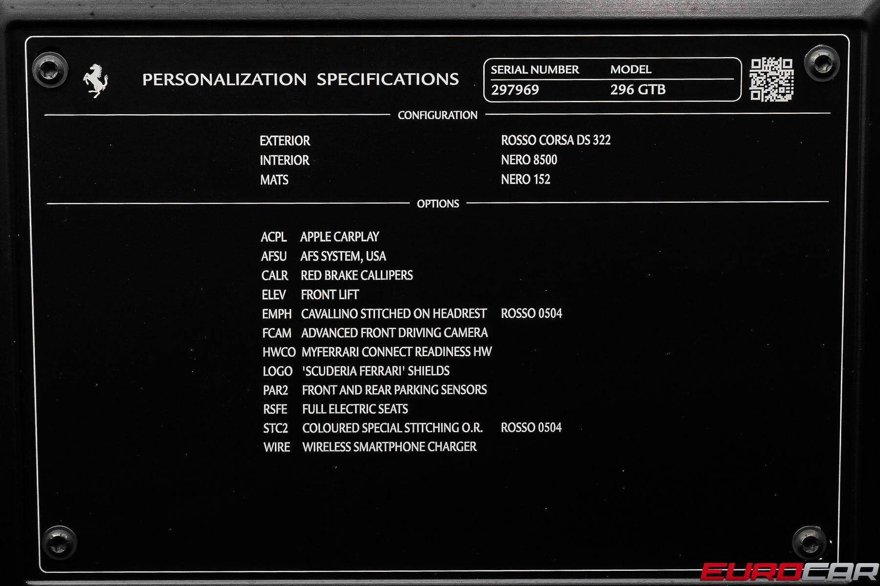 2023 Ferrari 296 GTB *PASSENGER DISPLAY * FRONT LIFT*Image 11