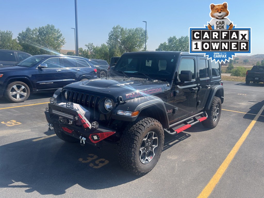 Used 2023 Jeep Wrangler 4-Door Rubicon with VIN 1C4JJXFM6PW607905 for sale in Sheridan, WY