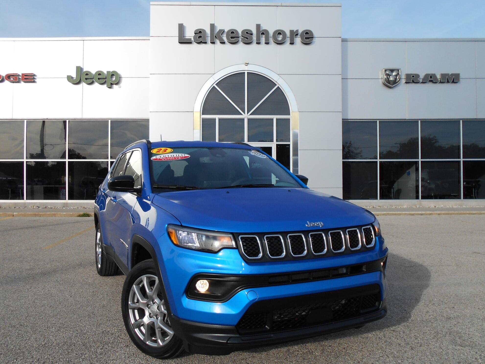 Certified 2023 Jeep Compass Latitude Lux with VIN 3C4NJDFNXPT507434 for sale in Montague, MI