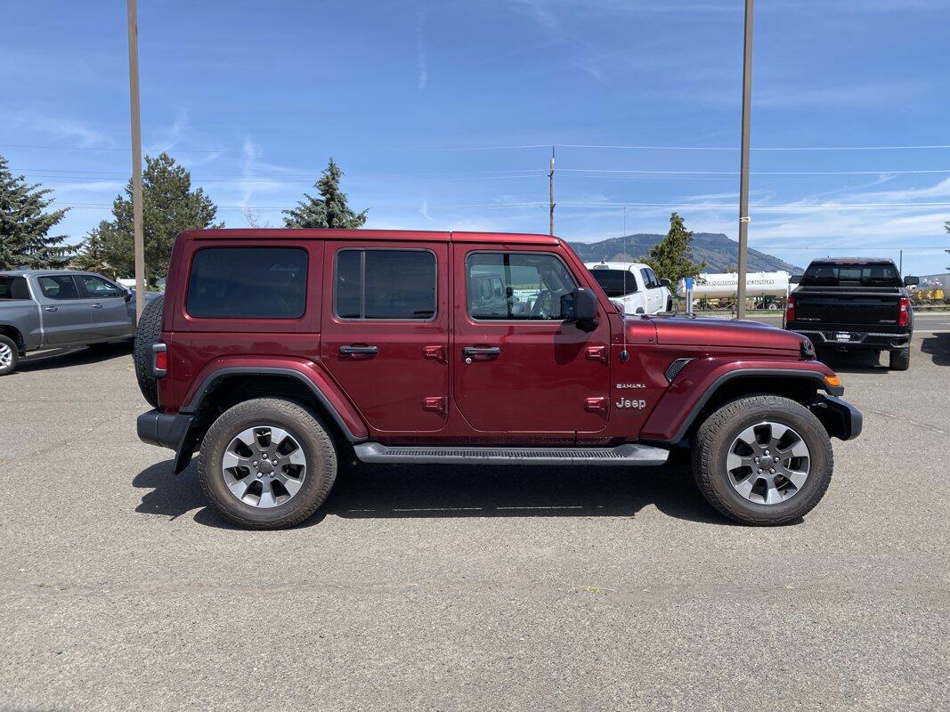 Used 2021 Jeep Wrangler Unlimited Sahara with VIN 1C4HJXEN9MW823588 for sale in Island City, OR
