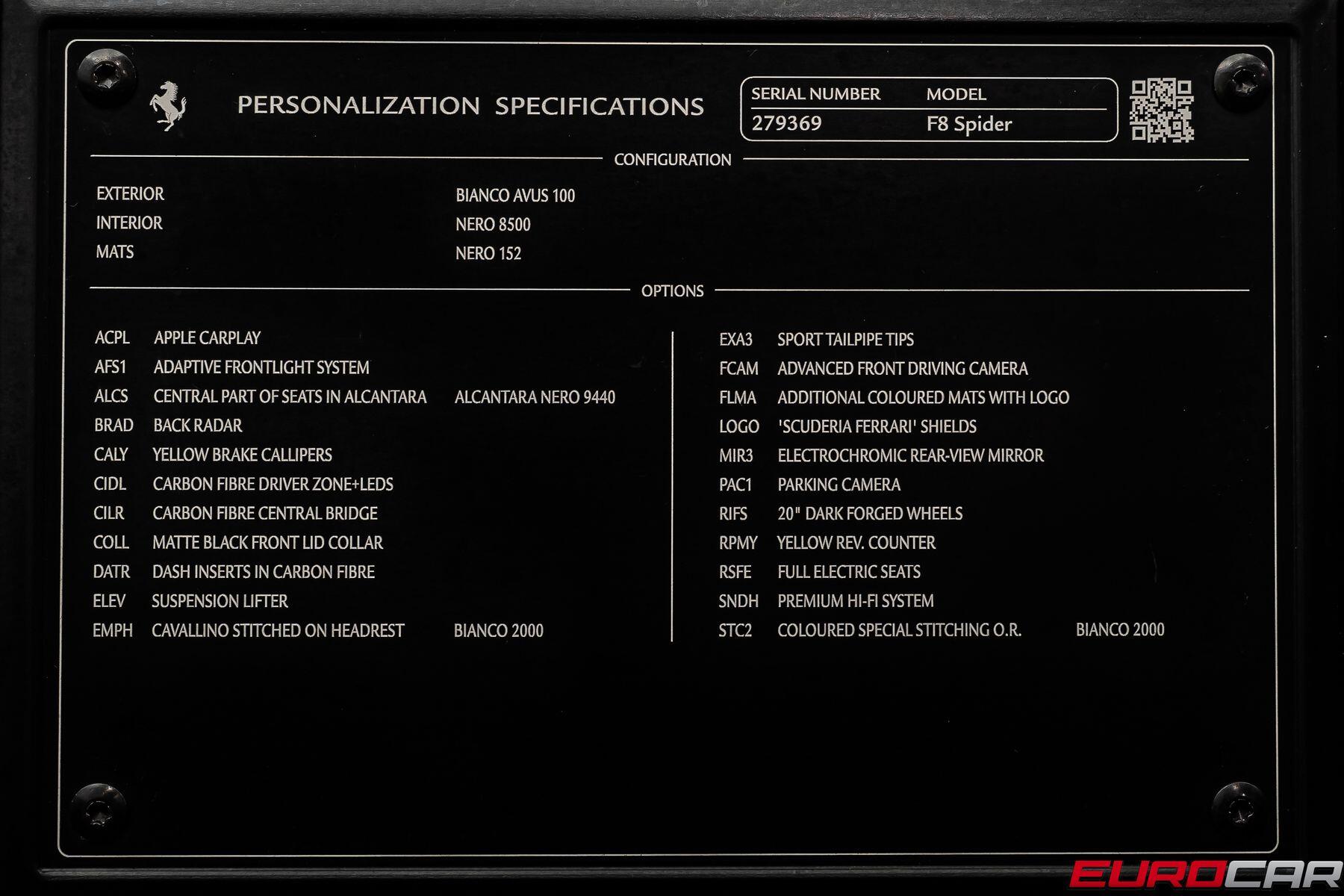 2022 Ferrari F8 Spider *CARBON STEERING WHEEL * FRONT LIFT*Image 13