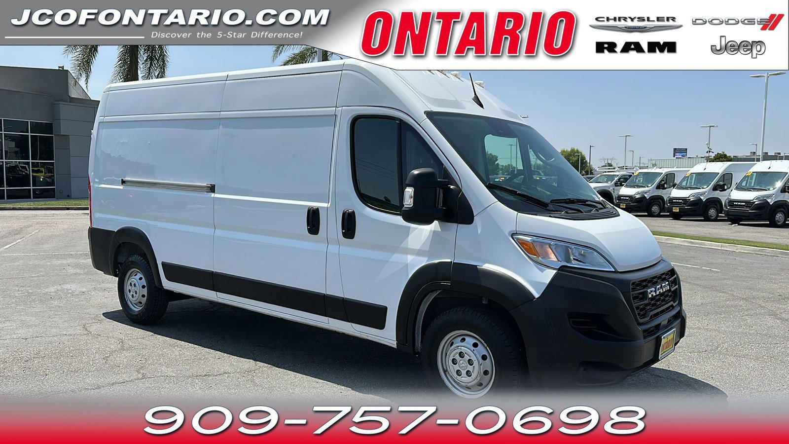 Used 2023 RAM ProMaster Cargo Van Base with VIN 3C6LRVDG0PE530839 for sale in Ontario, CA