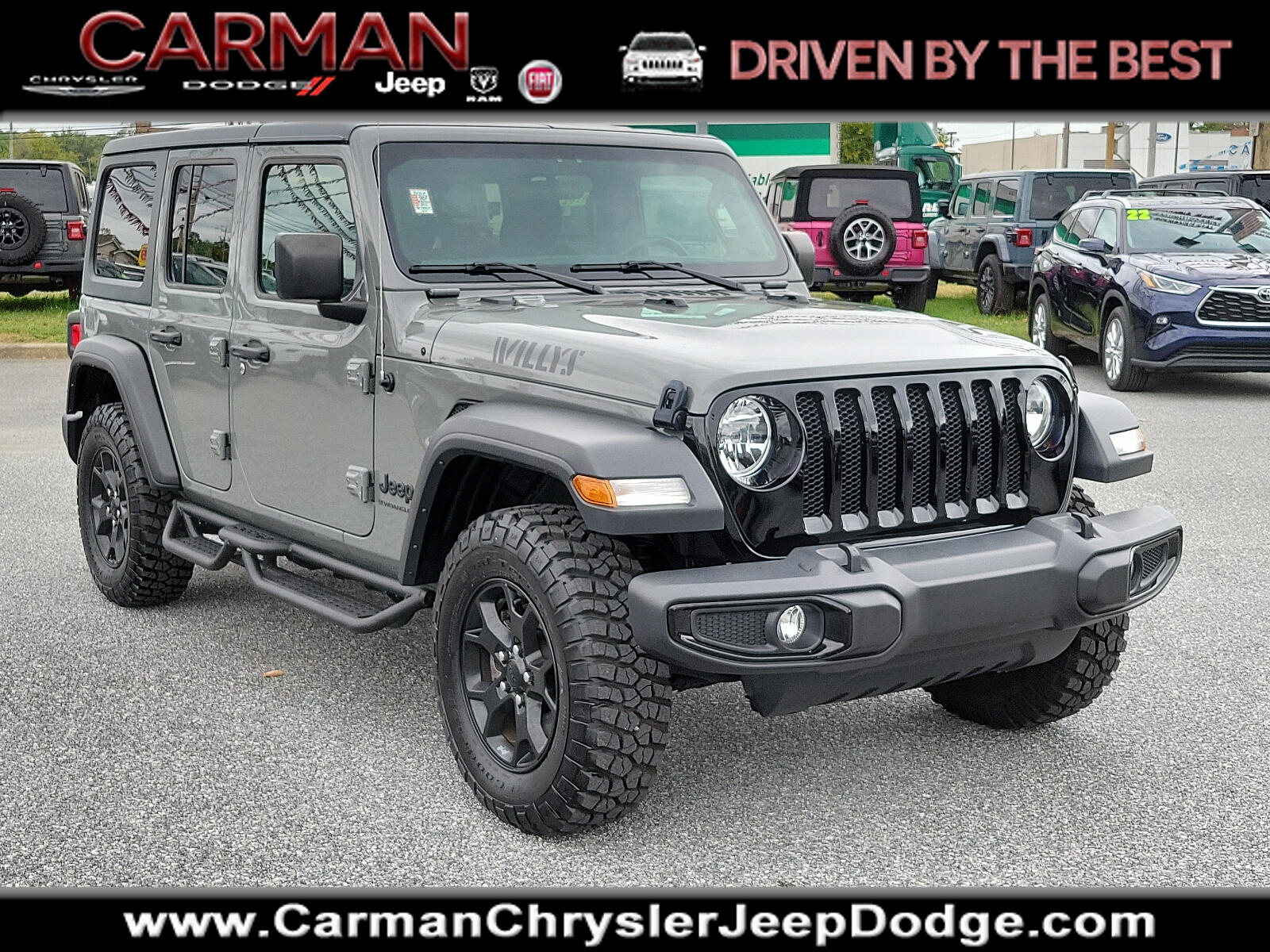 Used 2023 Jeep Wrangler 4-Door Willys Sport with VIN 1C4HJXDG2PW532079 for sale in New Castle, DE