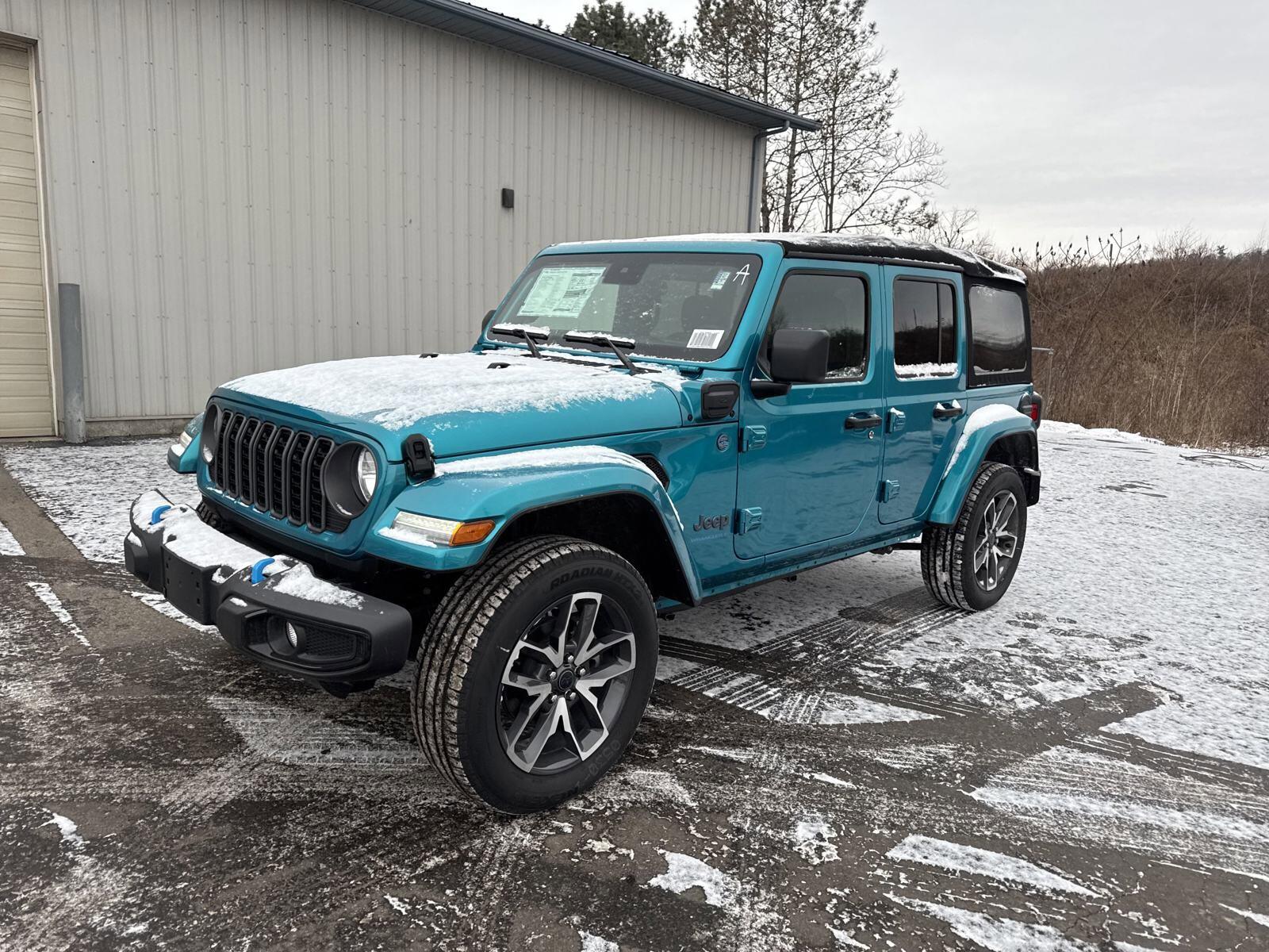 Used 2024 Jeep Wrangler 4xe Sports S 4XE with VIN 1C4RJXN64RW254766 for sale in Victor, NY