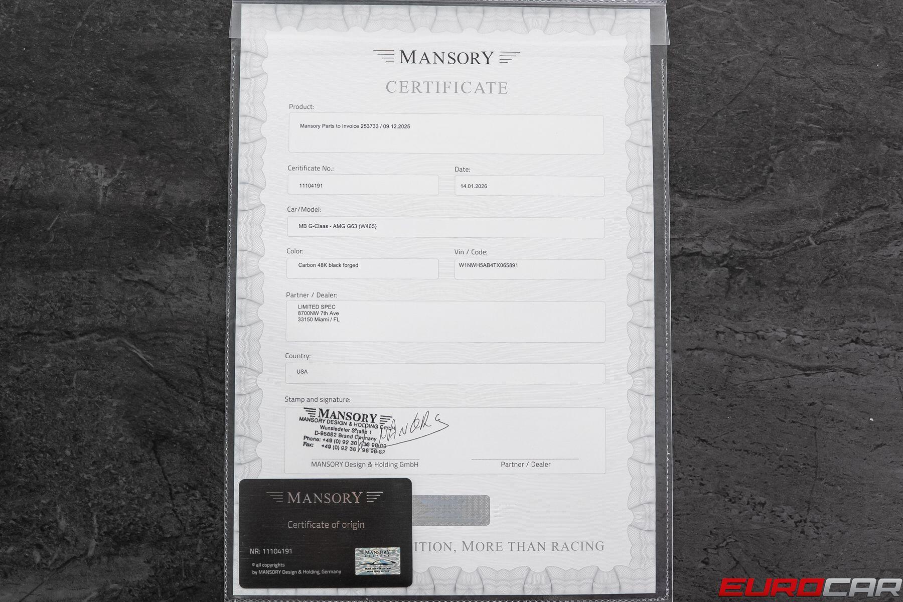 2026 Mercedes-Benz G-Class G 63 AMG *FULL MANSORY BUILD * PANORAMIC SUNROOF*Image 41