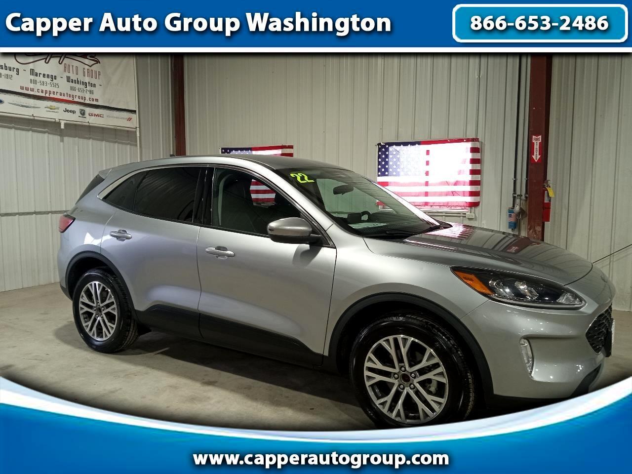 Used 2022 Ford Escape SEL with VIN 1FMCU9H93NUA45387 for sale in Washington, IA